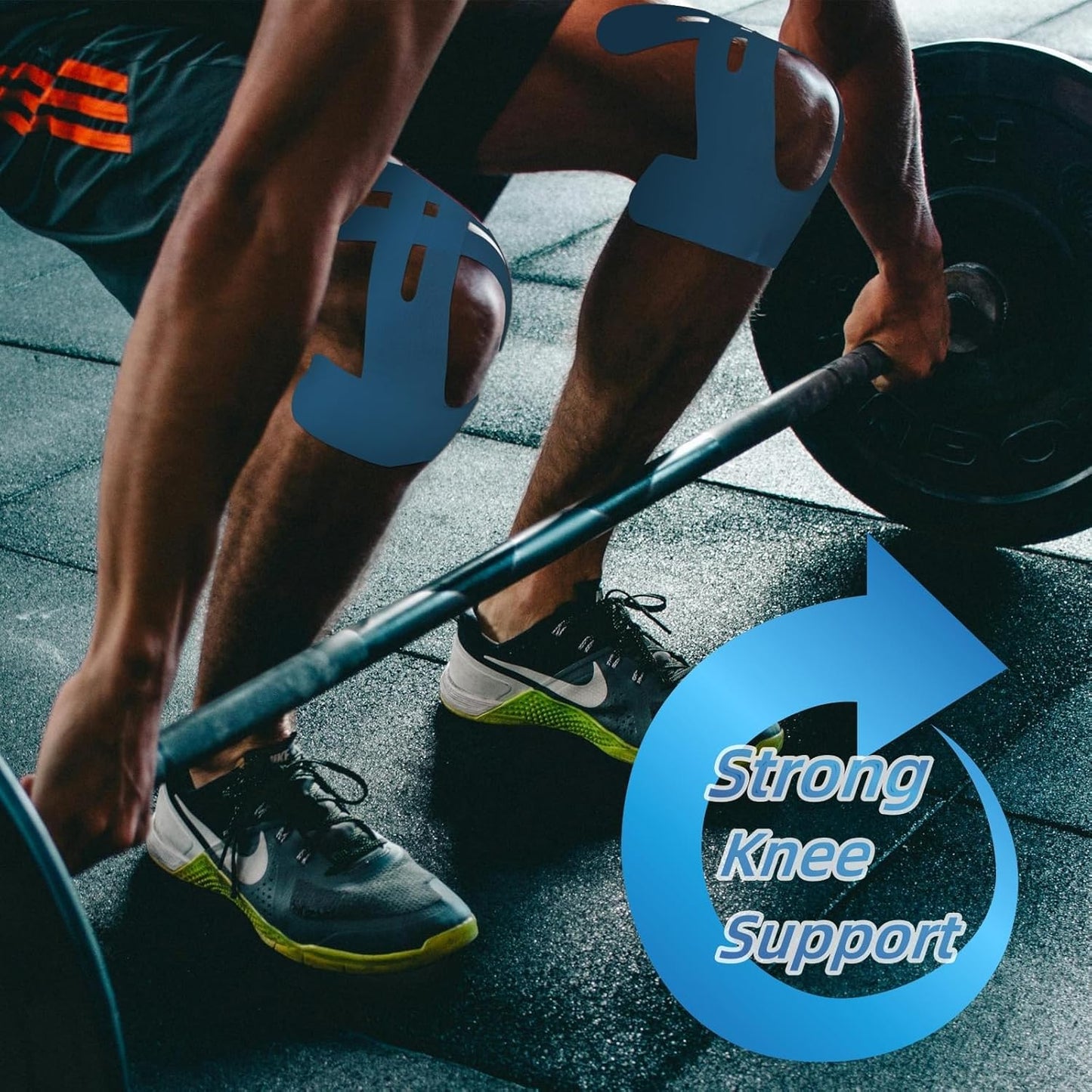 Kinesiology Tape for Knee Support | 16-Pack Precut Elastic Sports Tape | Waterproof, Breathable, and Latex-Free for Pain Relief in Running and Cycling