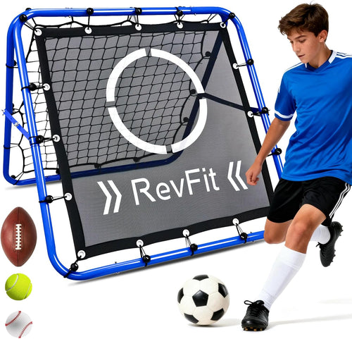 Dual-Sided Rebounder Net with Target — Adjustable Football Training Net