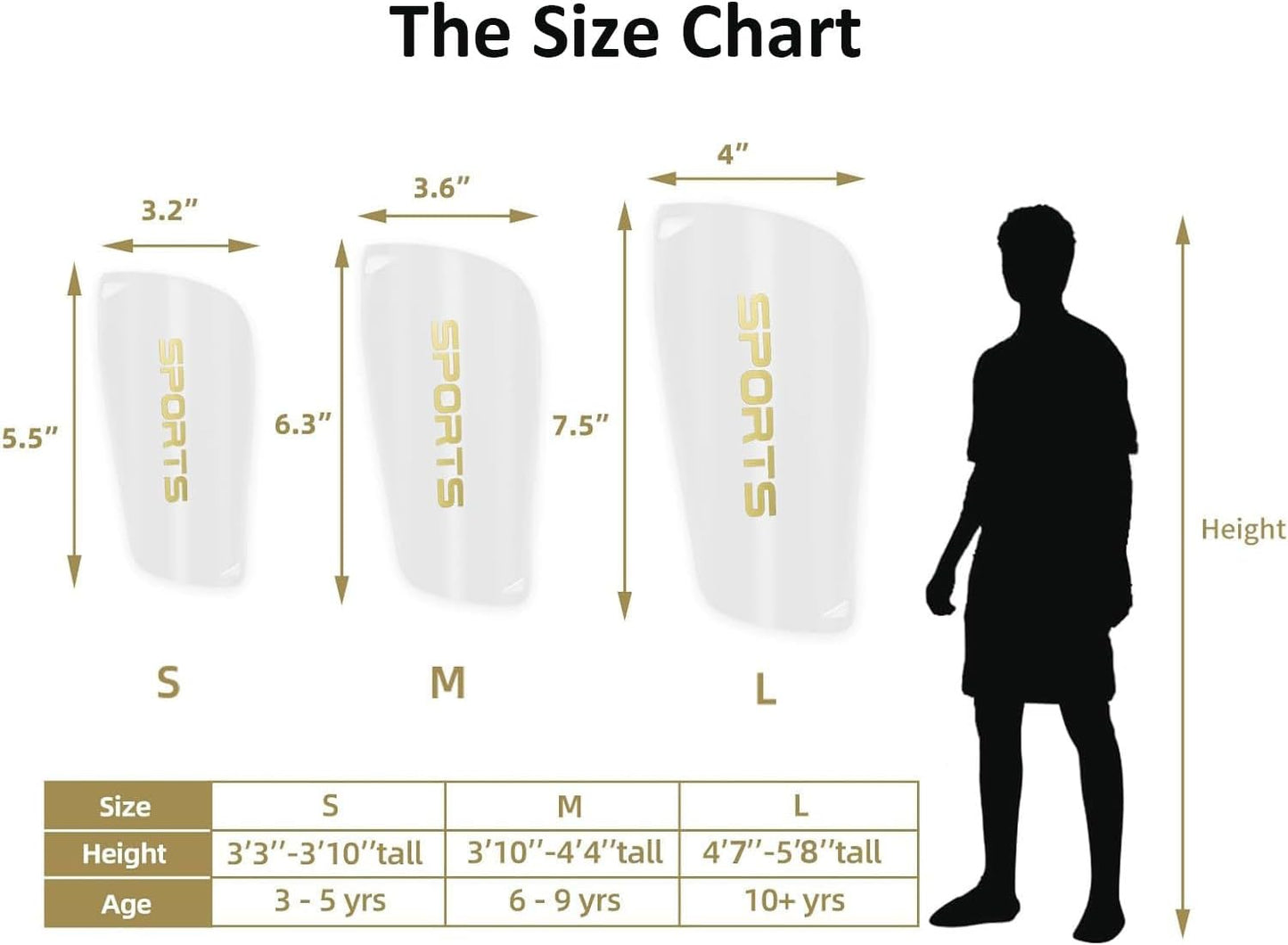 Ueiiee Soccer Shin Guards with EVA Cushion Protection - Shin Pads and Sleeves for Enhanced Safety in Football Games
