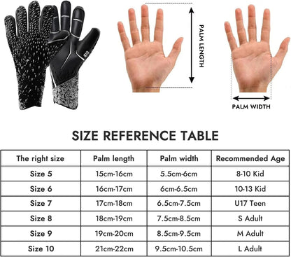 Professional Soccer Goalkeeper Gloves for Youth and Adults - Enhanced Grip, Full Finger Design, and Breathable Mesh for Optimal Hand Protection
