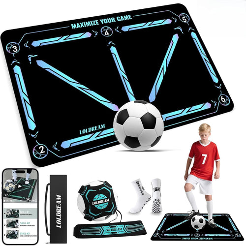 Soccer Footwork Training Mat — Agility & Non-Slip Practice Mat for Kids