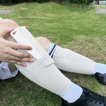 Ueiiee Soccer Shin Guards with EVA Cushion Protection - Shin Pads and Sleeves for Enhanced Safety in Football Games