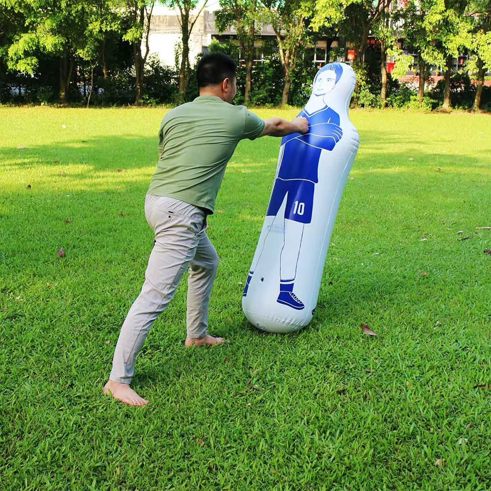 160Cm New PVC Adult Kids Inflatable Football Training Goal Air Soccer Training Dummy Tool Inflatable Practicing Mannequin Shield