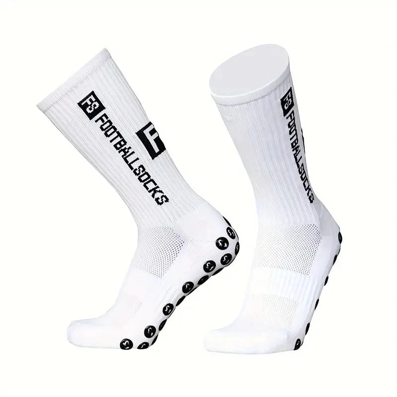 5 Pairs Non-Slip Football Socks Breathable Wear-Resistant Outdoor Sports Socks for Soccer, Rugby, Basketball, Running