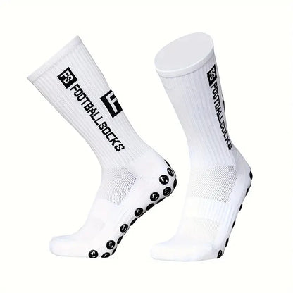 5 Pairs Non-Slip Football Socks Breathable Wear-Resistant Outdoor Sports Socks for Soccer, Rugby, Basketball, Running