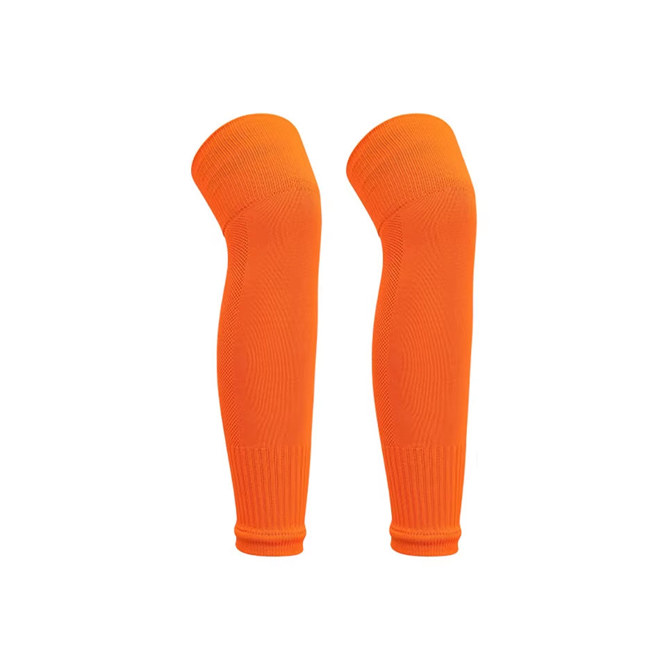 1Pair Football Sock Calf Sleeves Adult Knee Protection Sports Socks High Tube Breathable Soccer Leg Warmers Shin Guard