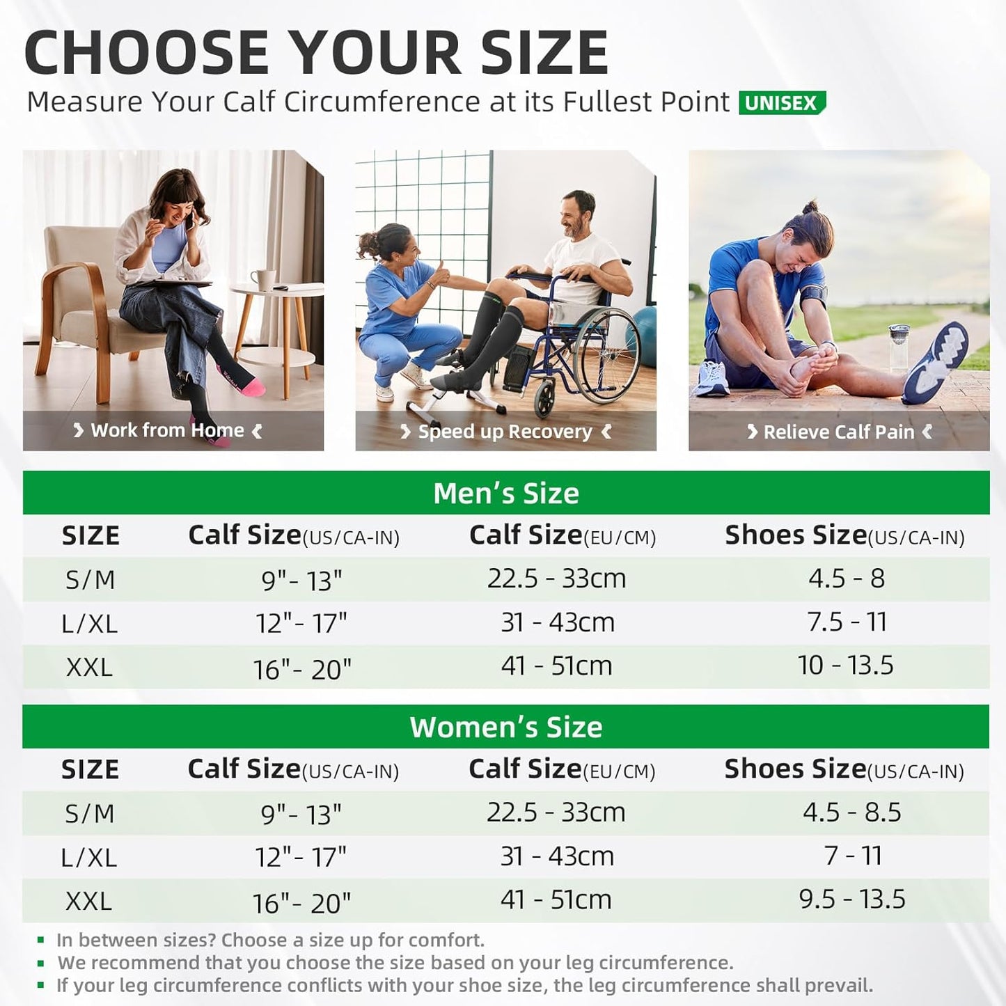 Medical Compression Socks for Women and Men, 20–30 mmHg Graduated Compression Stockings - 3 Pairs for Circulation, Swelling, Varicose Veins, Ideal for Nurses, Travel, and Pregnancy