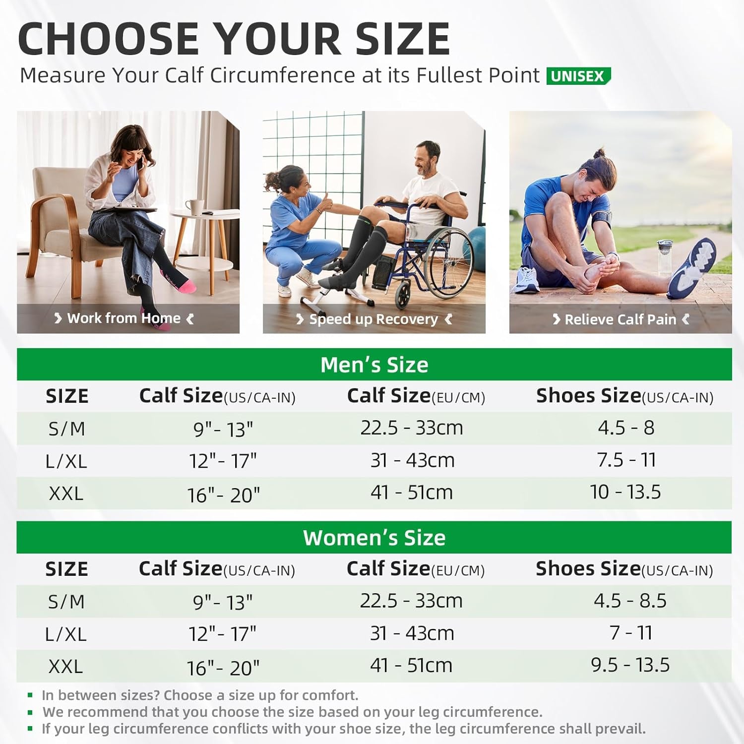 Medical Compression Socks for Women and Men, 20–30 mmHg Graduated Compression Stockings - 3 Pairs for Circulation, Swelling, Varicose Veins, Ideal for Nurses, Travel, and Pregnancy