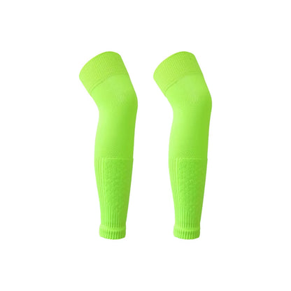 1Pair Football Sock Calf Sleeves Adult Knee Protection Sports Socks High Tube Breathable Soccer Leg Warmers Shin Guard
