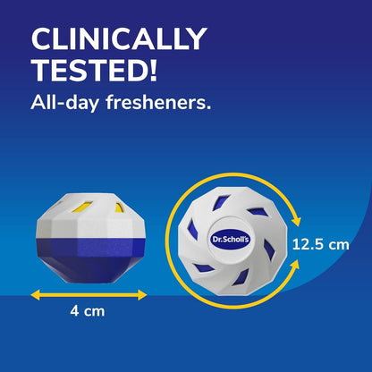 Shoe Deodoriser Balls - Keeps Shoes, Football Boots, Gym Bags Smelling Fresh, Clinically Tested Shoe Deodoriser with All-Day Freshness, Reusable and Long-Lasting, Shoe Odour Eliminator