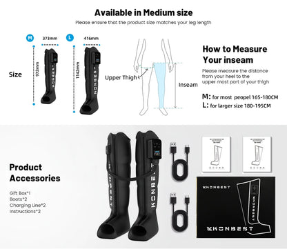 Leg Massager Air Pneumatic Compression Boots Athlete Pump Controller 240Mmhg Dropship Therapeutic Leg Recovery Massage Machine