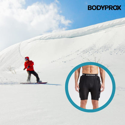 Protective Padded Shorts for Snowboarding, Skateboarding, and Skiing - 3D Hip, Butt, and Tailbone Protection