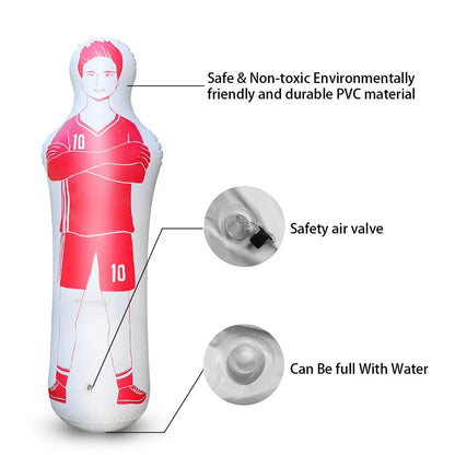 160Cm New PVC Adult Kids Inflatable Football Training Goal Air Soccer Training Dummy Tool Inflatable Practicing Mannequin Shield
