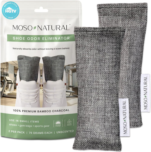 Charcoal Shoe Deodoriser Inserts — Unscented Odour Absorber Twin Pack