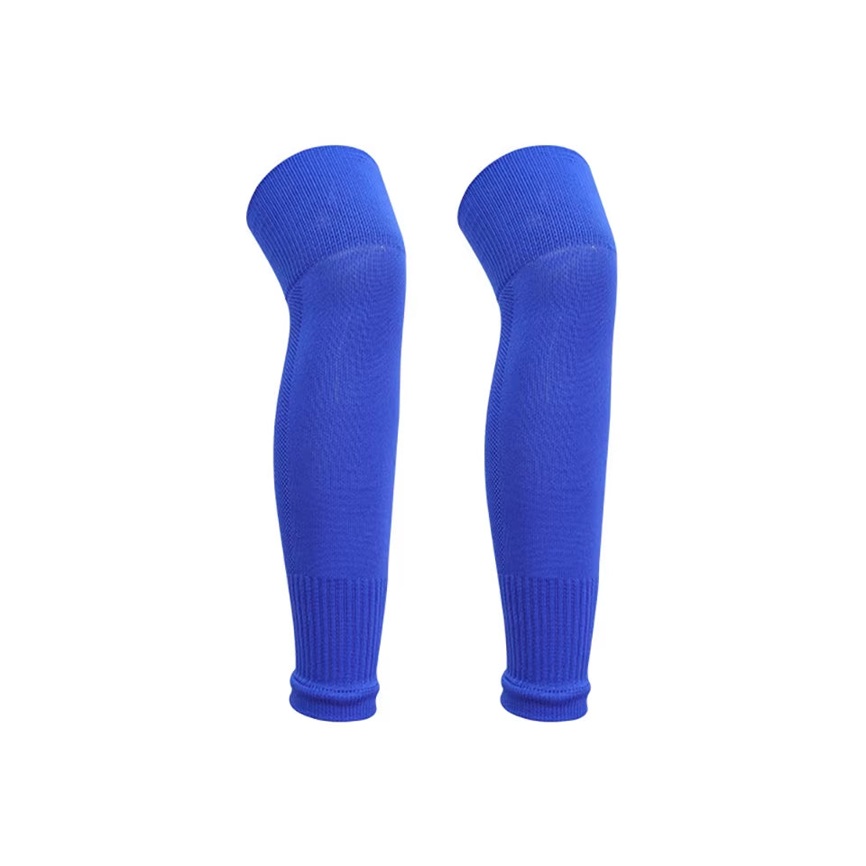 1Pair Football Sock Calf Sleeves Adult Knee Protection Sports Socks High Tube Breathable Soccer Leg Warmers Shin Guard