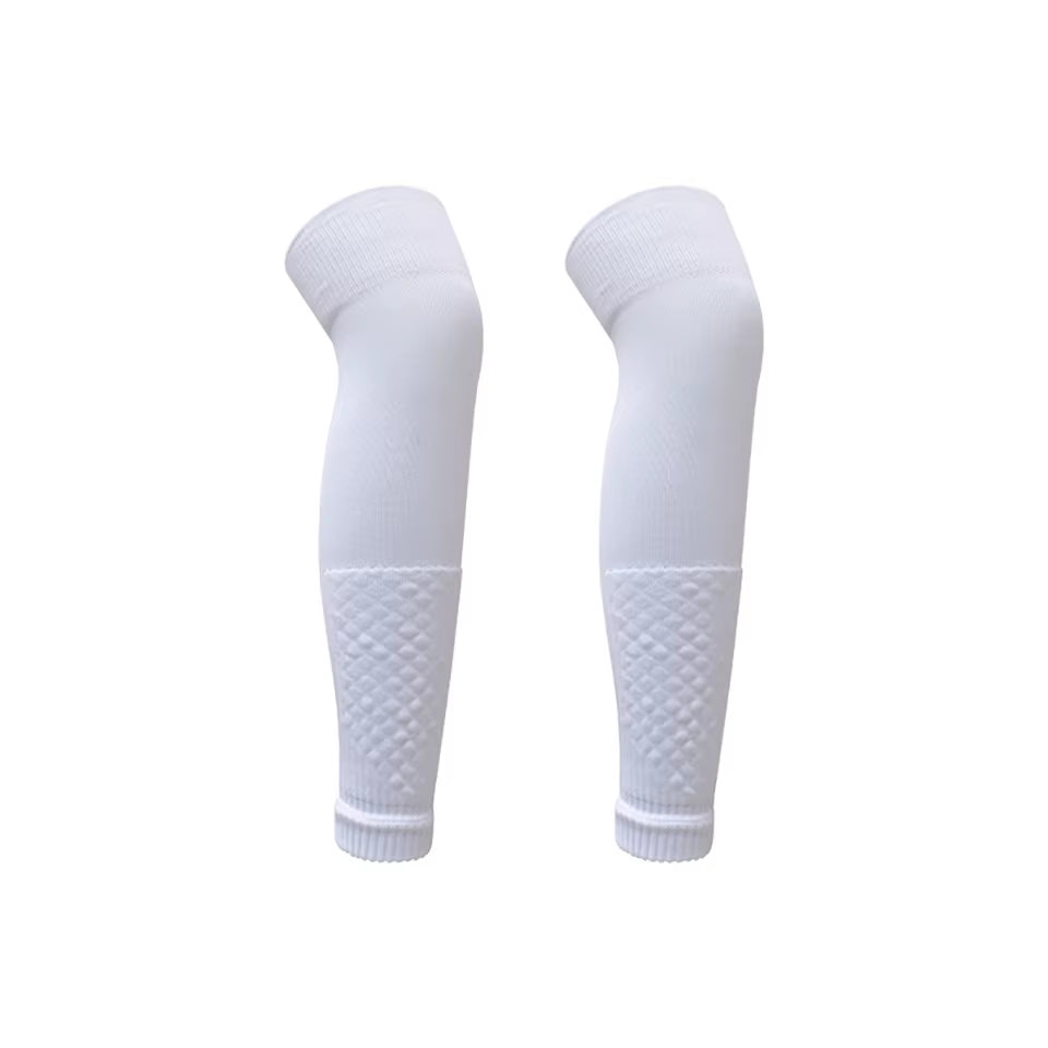 1Pair Football Sock Calf Sleeves Adult Knee Protection Sports Socks High Tube Breathable Soccer Leg Warmers Shin Guard