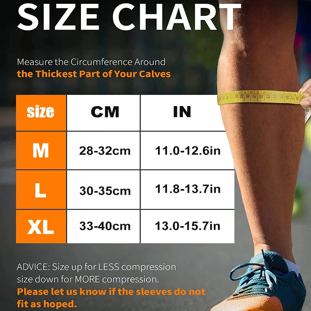 1Pcs Calf Compression Sleeve for Women Men, Leg Support for Shin Splints, Best Footless Compression Socks for Running, Nurses