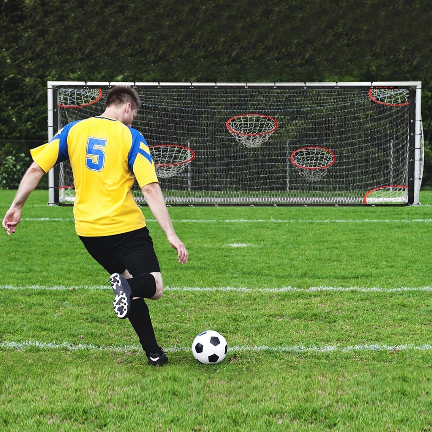 Soccer Goal Target Net - Training Aid with 7 Scoring Zones for Enhanced Soccer Shooting Practice (Net Only)