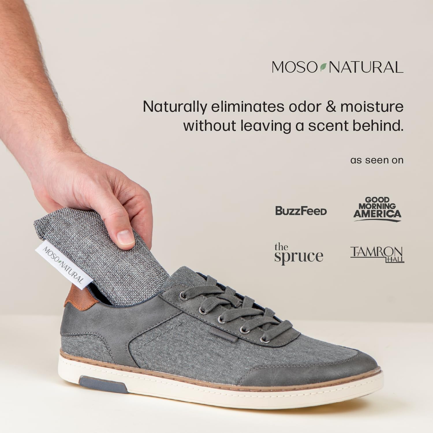 Charcoal Shoe Deodorizer Inserts | Unscented Odor Absorbers for Footwear and Gym Bags | Air Purifying Bags (Set of Two)