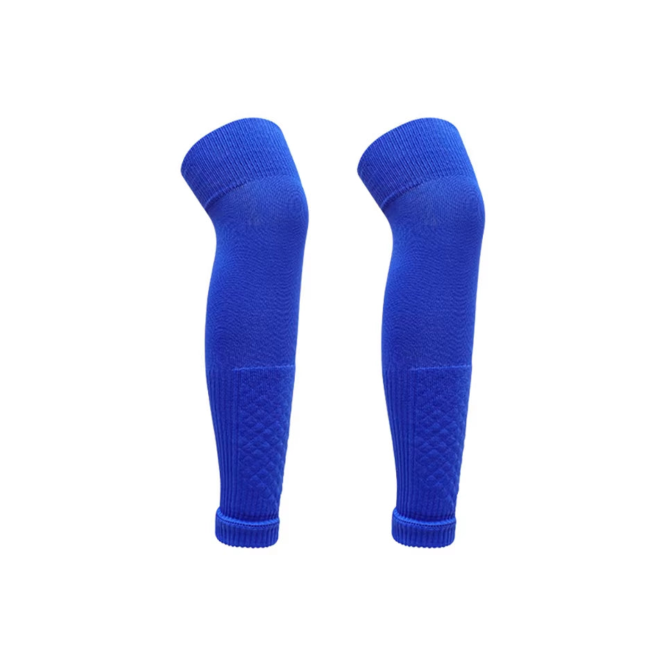 1Pair Football Sock Calf Sleeves Adult Knee Protection Sports Socks High Tube Breathable Soccer Leg Warmers Shin Guard