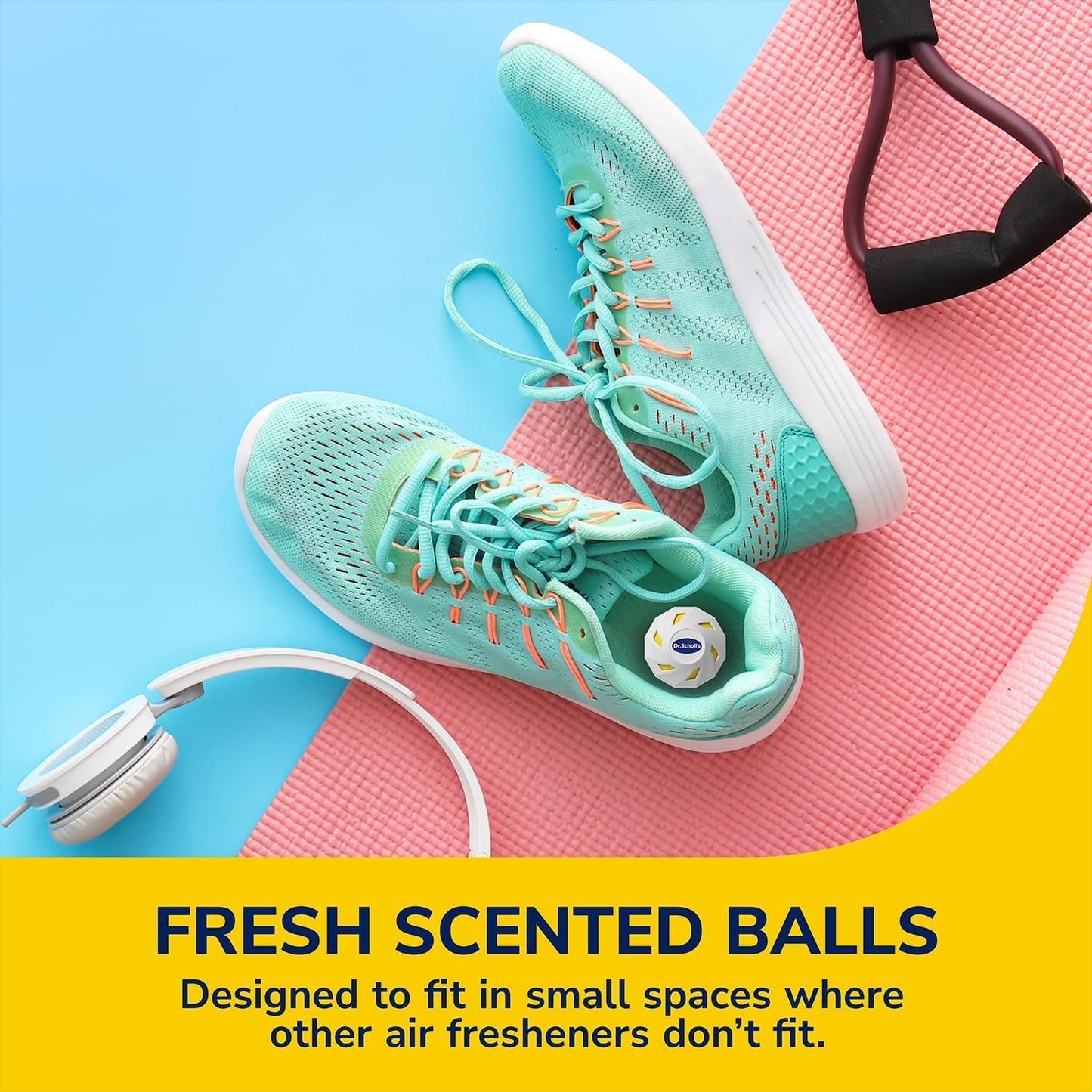 Shoe Deodoriser Balls - Keeps Shoes, Football Boots, Gym Bags Smelling Fresh, Clinically Tested Shoe Deodoriser with All-Day Freshness, Reusable and Long-Lasting, Shoe Odour Eliminator