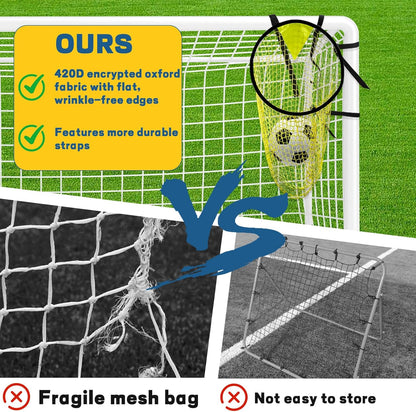 4-Piece Portable Yellow Soccer Goal Targets for Precision Shooting Practice, Easy Attachment and Storage for Home, Backyard, and Field Use