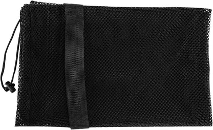 Extra Large Professional Sports Ball Bag with Drawstring Closure and Shoulder Strap - Black Mesh (30" x 40")