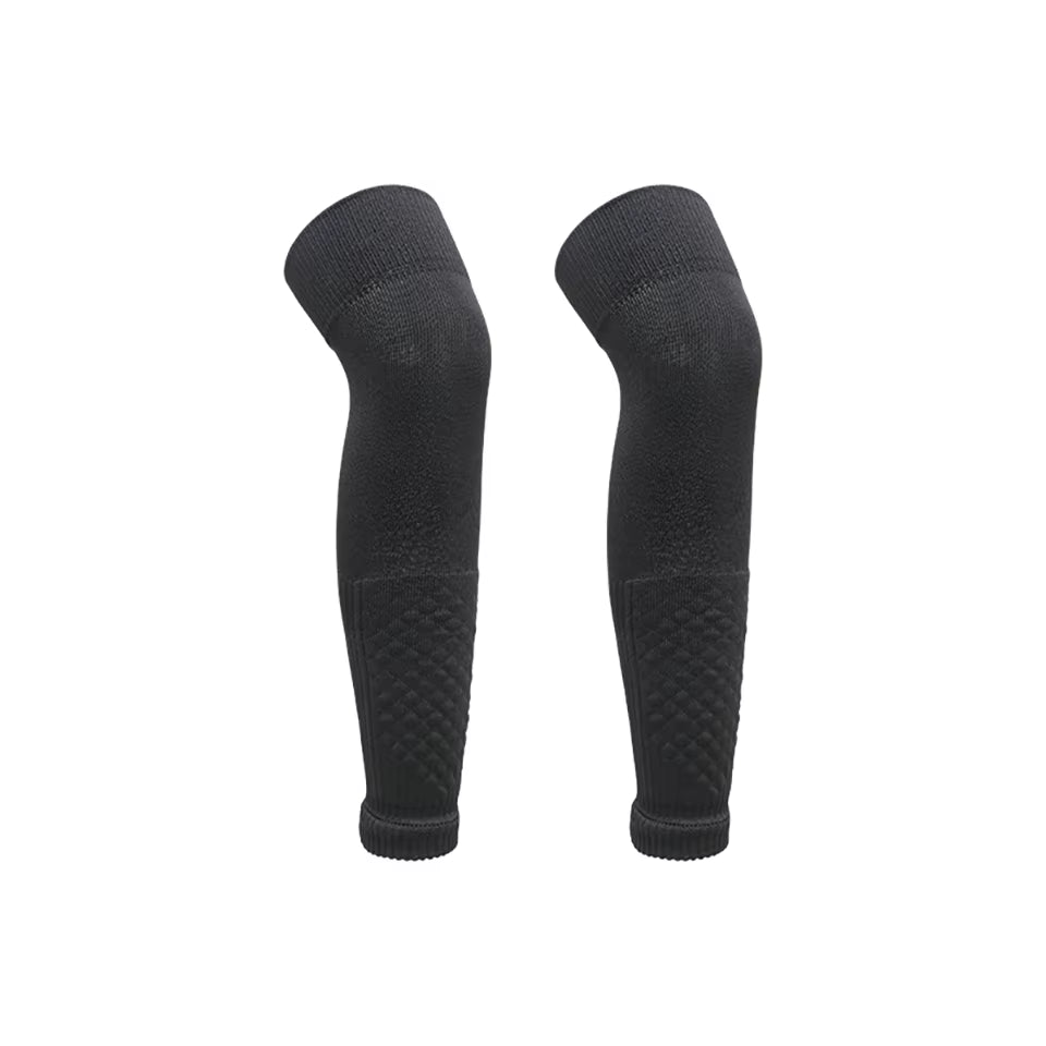 1Pair Football Sock Calf Sleeves Adult Knee Protection Sports Socks High Tube Breathable Soccer Leg Warmers Shin Guard