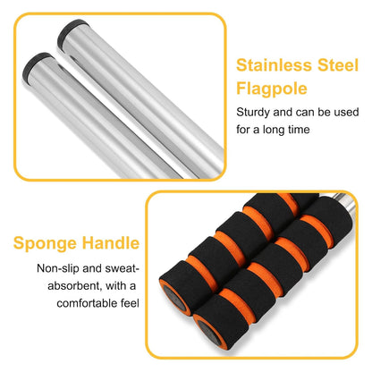 Soccer Referee Set with Flags, Metal Whistle, and Red/Yellow Cards - Ideal for School Sports and Football Games