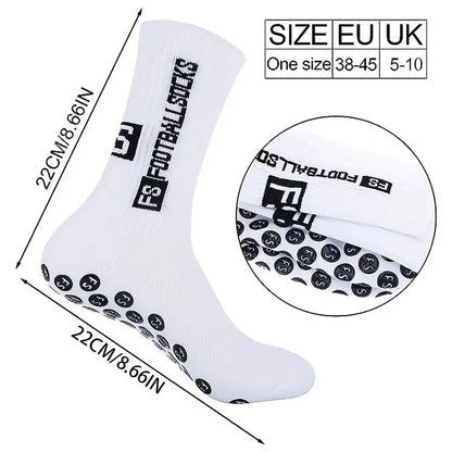 5 Pairs Non-Slip Football Socks Breathable Wear-Resistant Outdoor Sports Socks for Soccer, Rugby, Basketball, Running