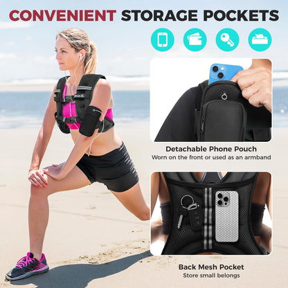 Adjustable Weighted Vest for Strength Training with Convenient Pocket, Ideal for Gym Workouts, Yoga, and Aerobic Exercises