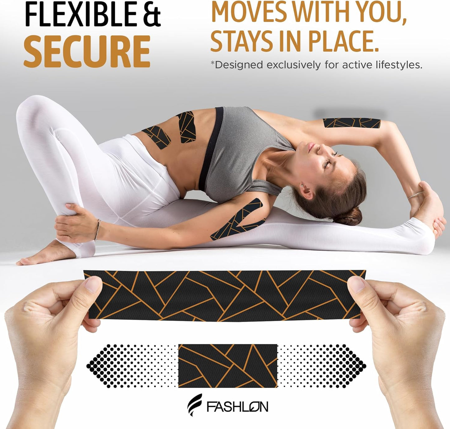 Premium Elastic Kinesiology Tape - Uncut 2-Roll Pack | Flexible, Breathable K Tape for Sports, Swimming, and Daily Workouts | Skin-Friendly with Long-Lasting Adhesion
