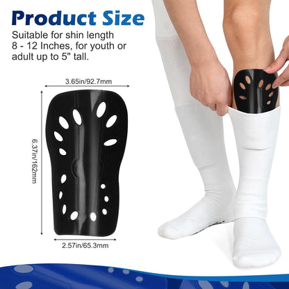 Professional Soccer Shin Guards - 2 Pairs of Lightweight and Breathable Calf Protective Gear for Adults and Youth