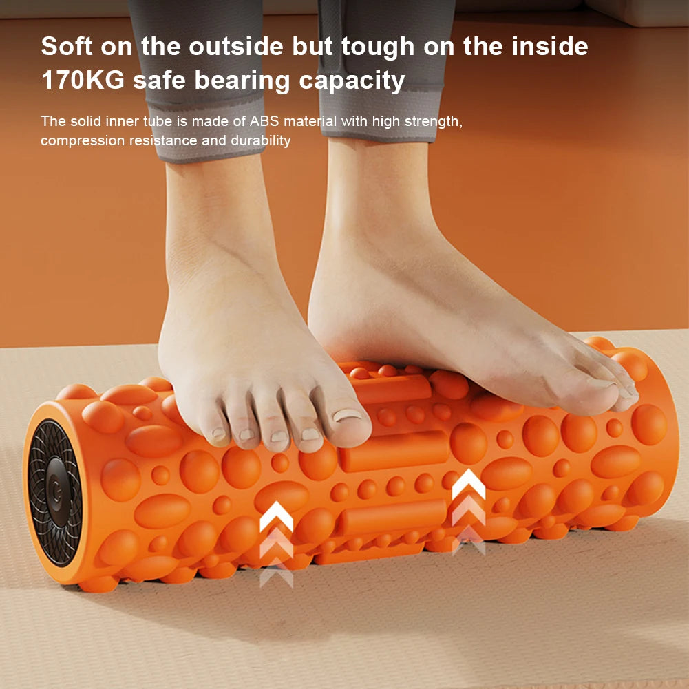 Electric Vibrating Foam Roller Massage Column Rechargeable Exercise Roller 5 Modes Muscle Roller for Yoga Pilates