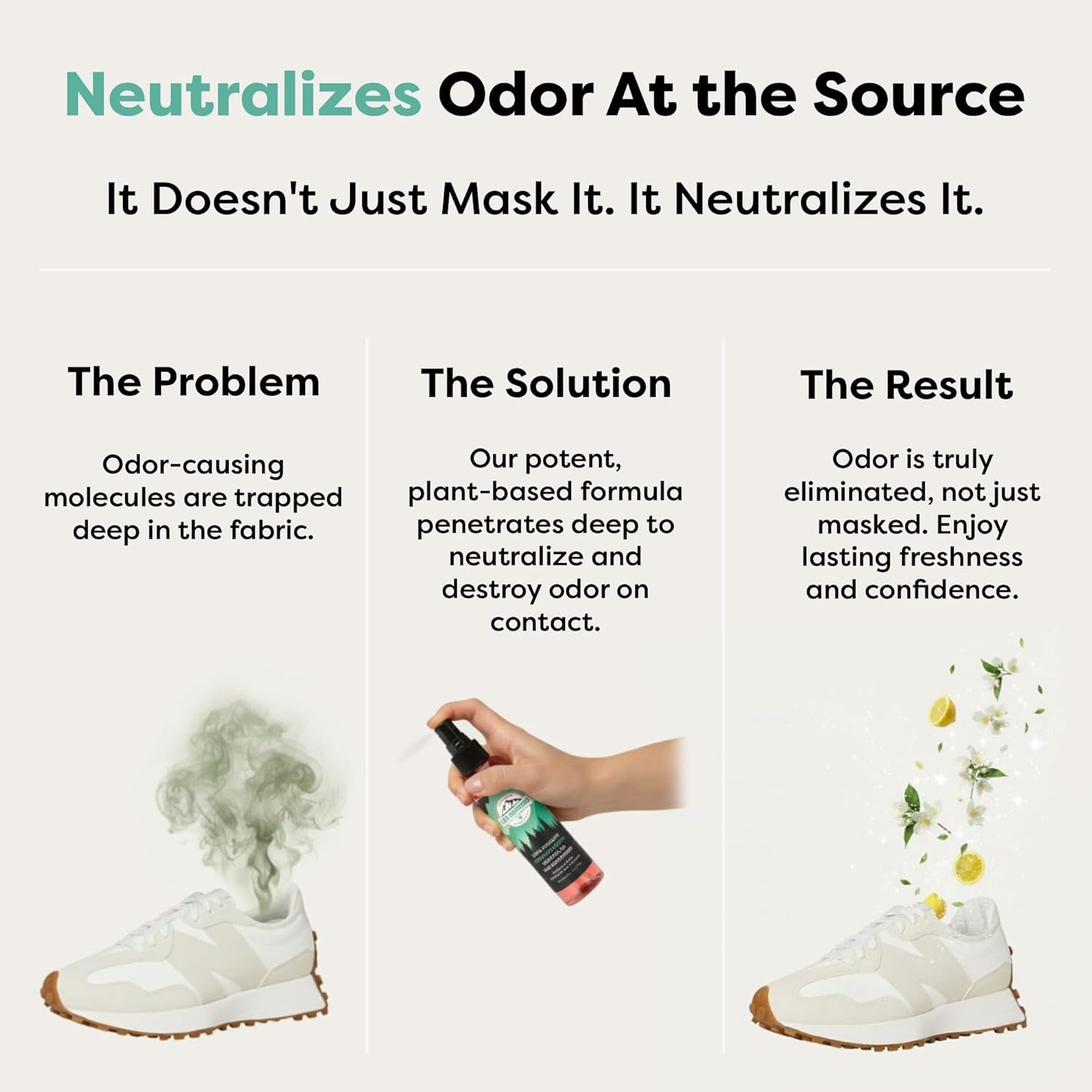Shoe Deodoriser & Odor Eliminator Spray - Natural Shoe Deodorizer Smell Eliminator by  - Extra Strength Eucalyptus Lemongrass Freshener (Pack of 1)