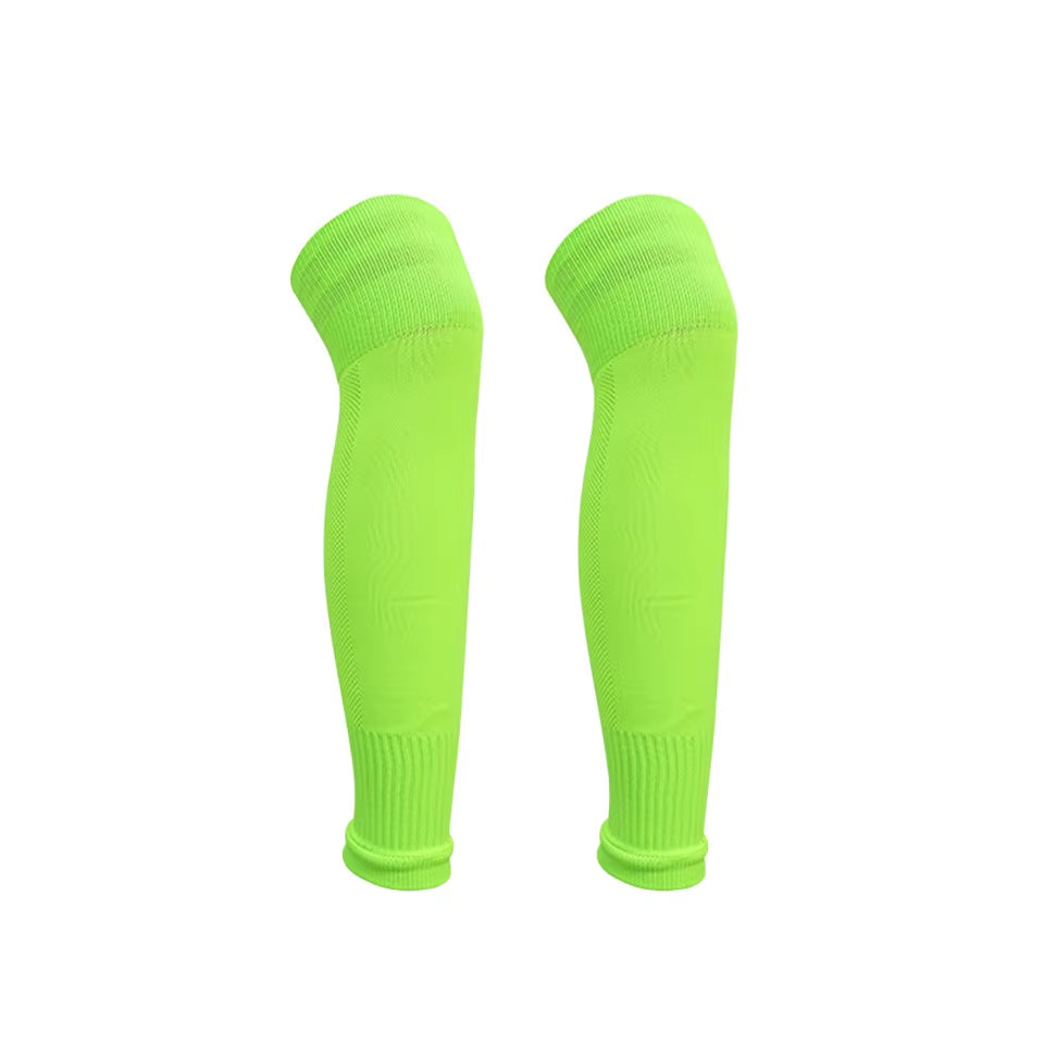 1Pair Football Sock Calf Sleeves Adult Knee Protection Sports Socks High Tube Breathable Soccer Leg Warmers Shin Guard