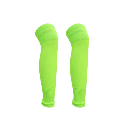 1Pair Football Sock Calf Sleeves Adult Knee Protection Sports Socks High Tube Breathable Soccer Leg Warmers Shin Guard