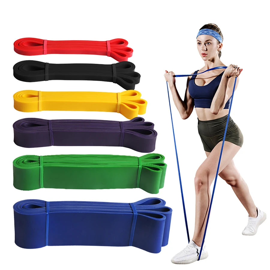 Workout Pilates Latex Resistance Band Sport Fitness Exercise Elastic Band Heavy Duty Strength Pull up Crossfit Gym Equipments