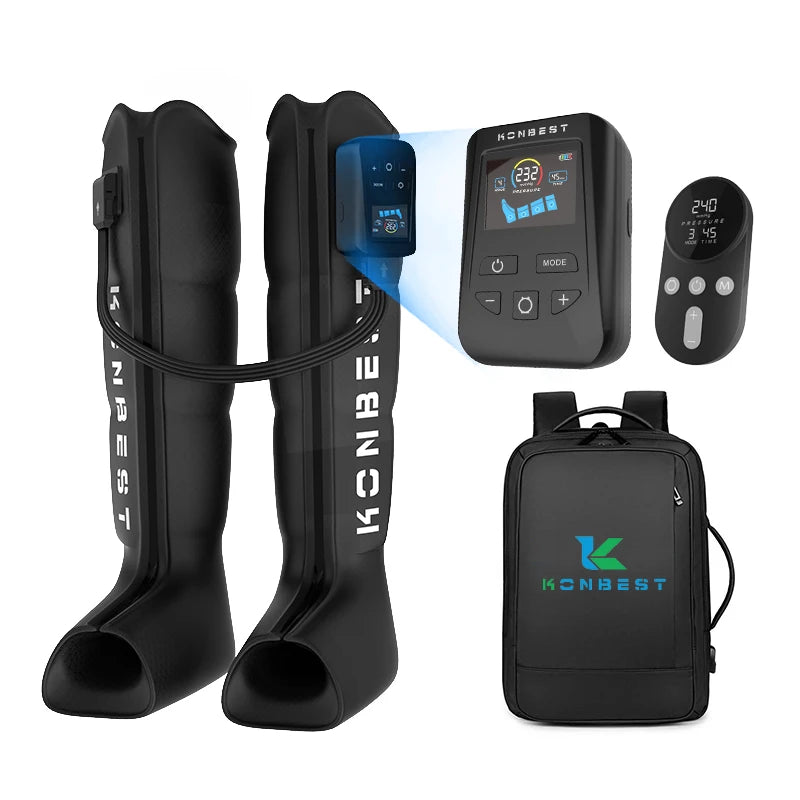 Leg Massager Air Pneumatic Compression Boots Athlete Pump Controller 240Mmhg Dropship Therapeutic Leg Recovery Massage Machine