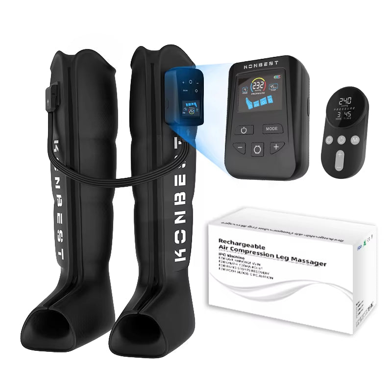 Leg Massager Air Pneumatic Compression Boots Athlete Pump Controller 240Mmhg Dropship Therapeutic Leg Recovery Massage Machine