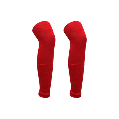 1Pair Football Sock Calf Sleeves Adult Knee Protection Sports Socks High Tube Breathable Soccer Leg Warmers Shin Guard