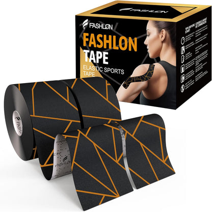 Premium Elastic Kinesiology Tape - Uncut 2-Roll Pack | Flexible, Breathable K Tape for Sports, Swimming, and Daily Workouts | Skin-Friendly with Long-Lasting Adhesion