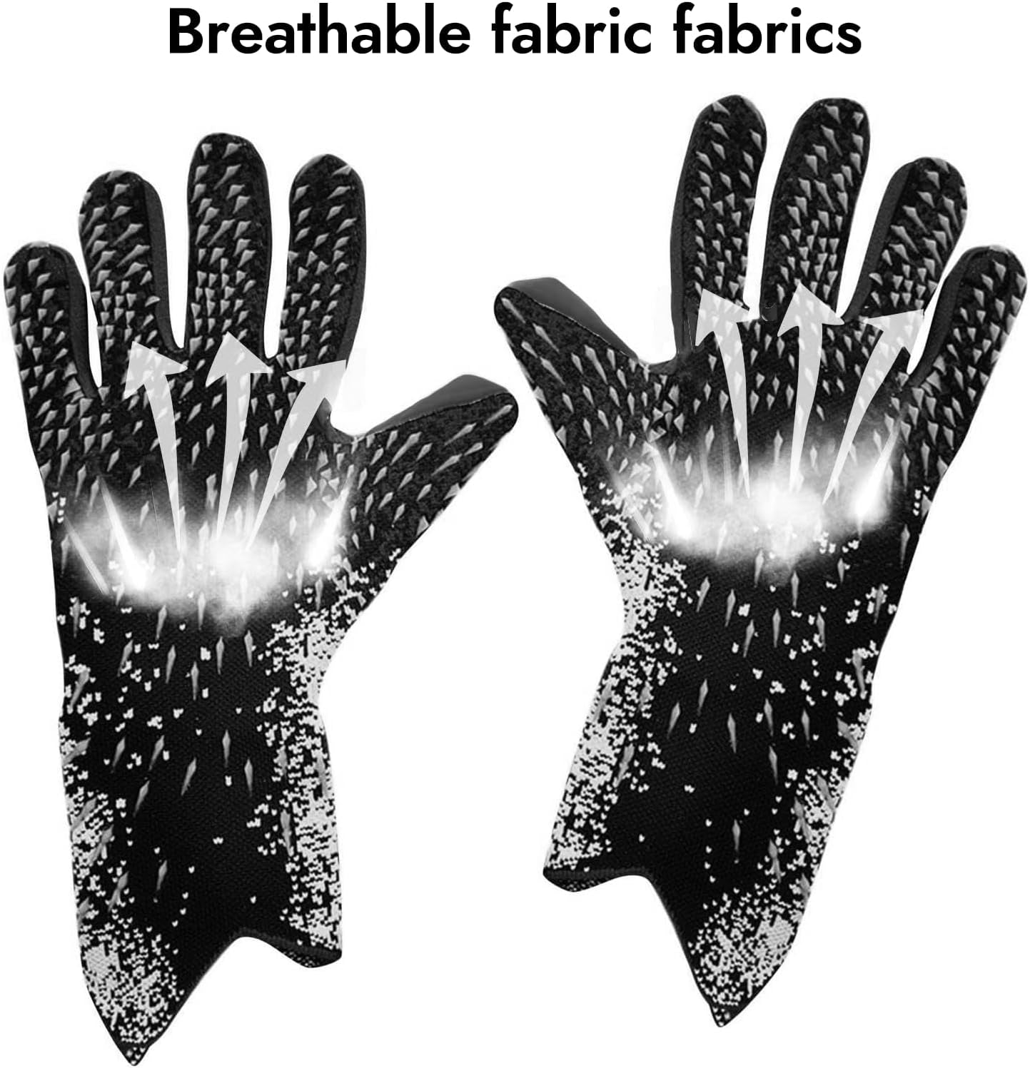 Professional Soccer Goalkeeper Gloves for Youth and Adults - Enhanced Grip, Full Finger Design, and Breathable Mesh for Optimal Hand Protection