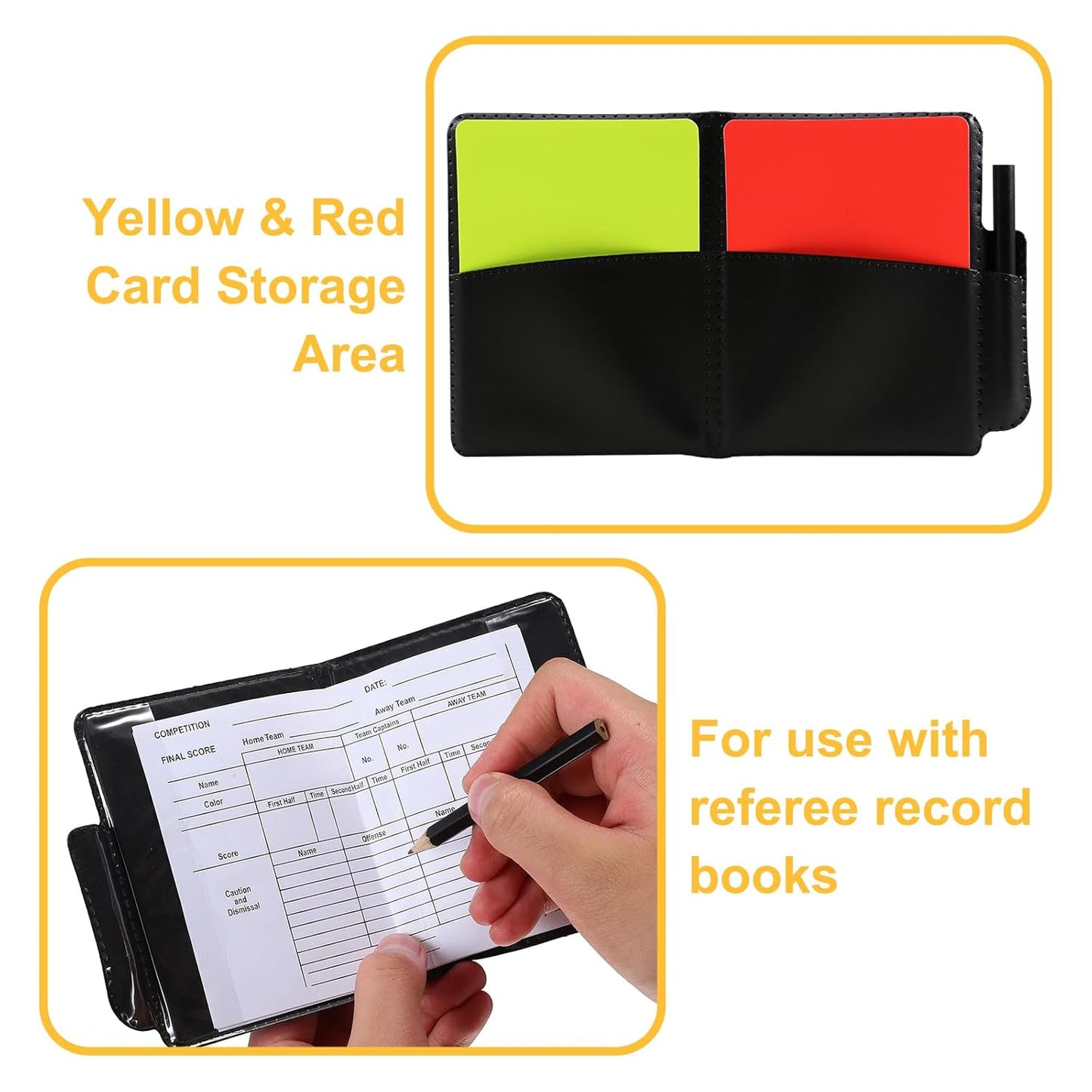 Soccer Referee Set with Flags, Metal Whistle, and Red/Yellow Cards - Ideal for School Sports and Football Games
