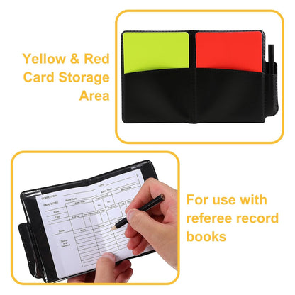 Soccer Referee Set with Flags, Metal Whistle, and Red/Yellow Cards - Ideal for School Sports and Football Games