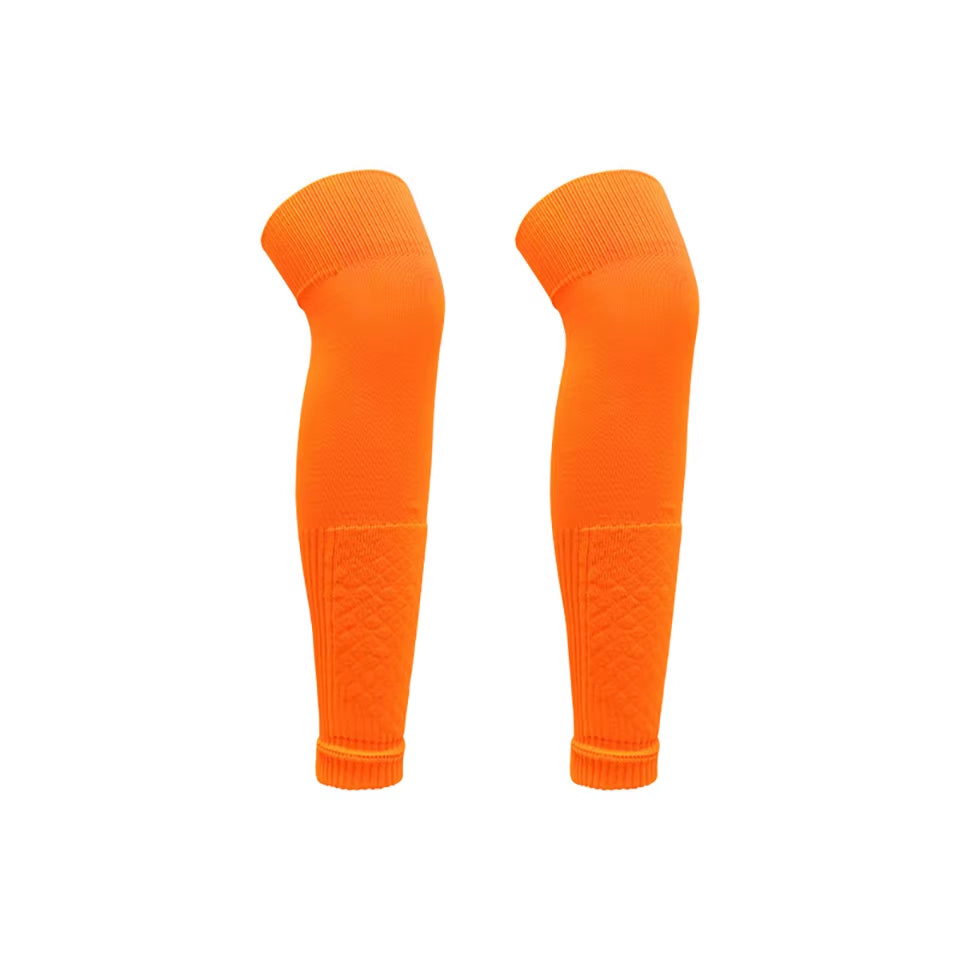 1Pair Football Sock Calf Sleeves Adult Knee Protection Sports Socks High Tube Breathable Soccer Leg Warmers Shin Guard