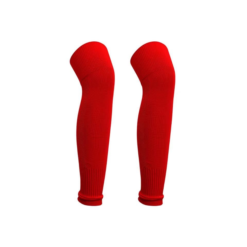 1Pair Football Sock Calf Sleeves Adult Knee Protection Sports Socks High Tube Breathable Soccer Leg Warmers Shin Guard