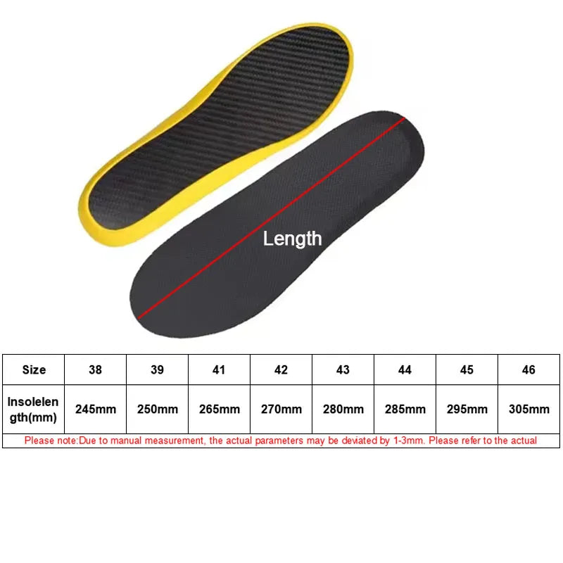 1Pair Full Shoe Sole Carbon Plate High Quality Sports Insoles Plantar High Elastic Pad Carbon Fiber Fasciitis Man Running