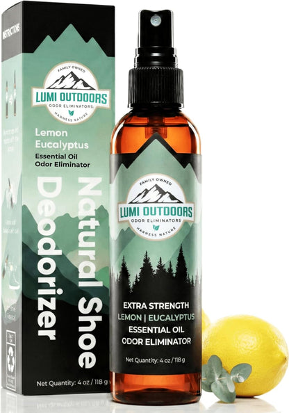 Shoe Deodoriser & Odor Eliminator Spray - Natural Shoe Deodorizer Smell Eliminator by  - Extra Strength Eucalyptus Lemongrass Freshener (Pack of 1)