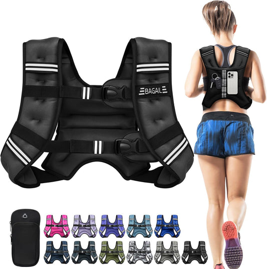 Adjustable Weighted Vest for Strength Training with Convenient Pocket, Ideal for Gym Workouts, Yoga, and Aerobic Exercises